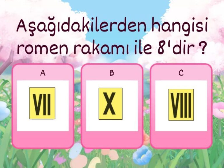 3. Sınıf Romen Rakamları