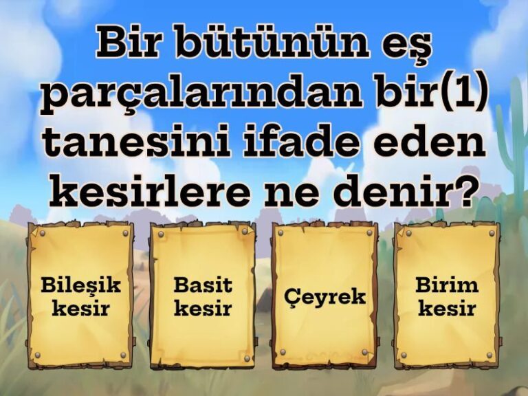 3. Sınıf Birim Kesir
