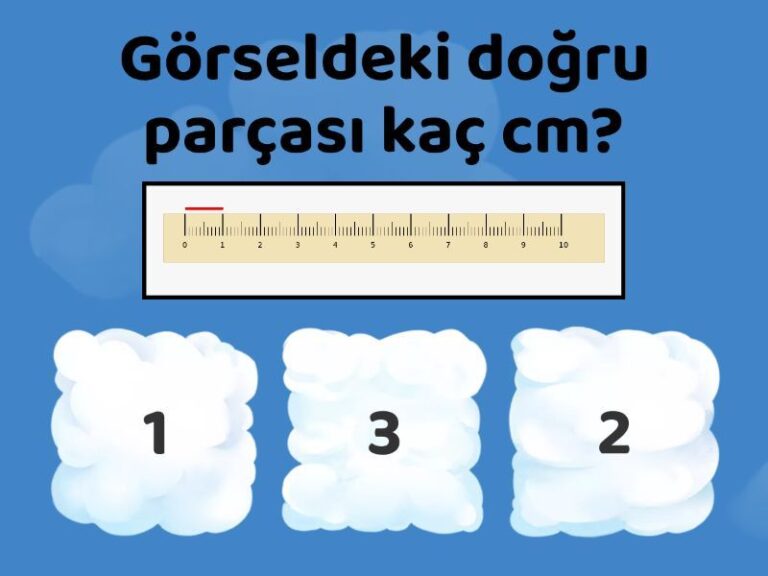 3. Sınıf Cetvel kullanarak doğru parçası ölçme