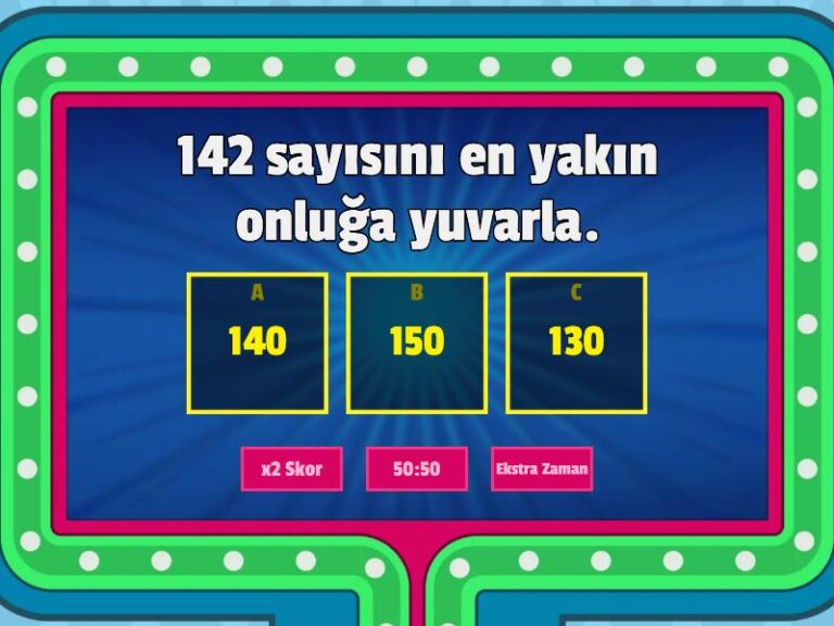 3. Sınıf En yakın onluğa yuvarlama
