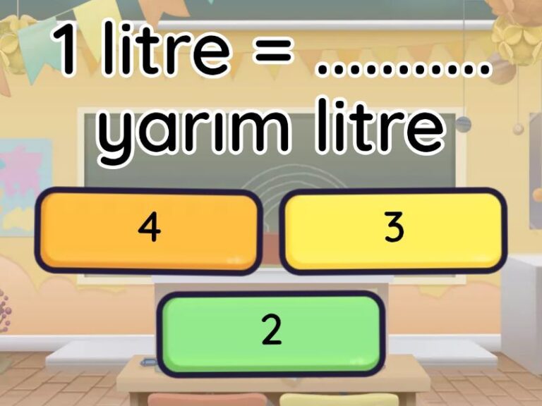 3. Sınıf Sıvı Ölçme - Litre ~ yarım litre dönüşüm