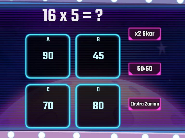 4. Sınıf 5, 25, 50 ile kısa yoldan çarpma