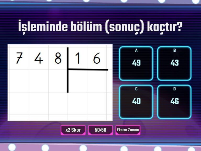 4. Sınıf Bölme işlemi (4.Sınıf) 3 basamaklı sayı ile 2 basamaklı sayı