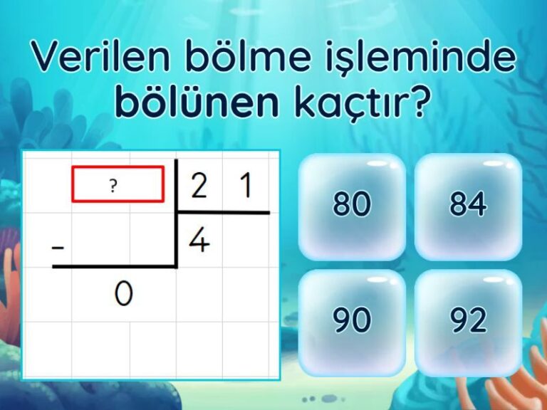 4. Sınıf Bölüneni bulma