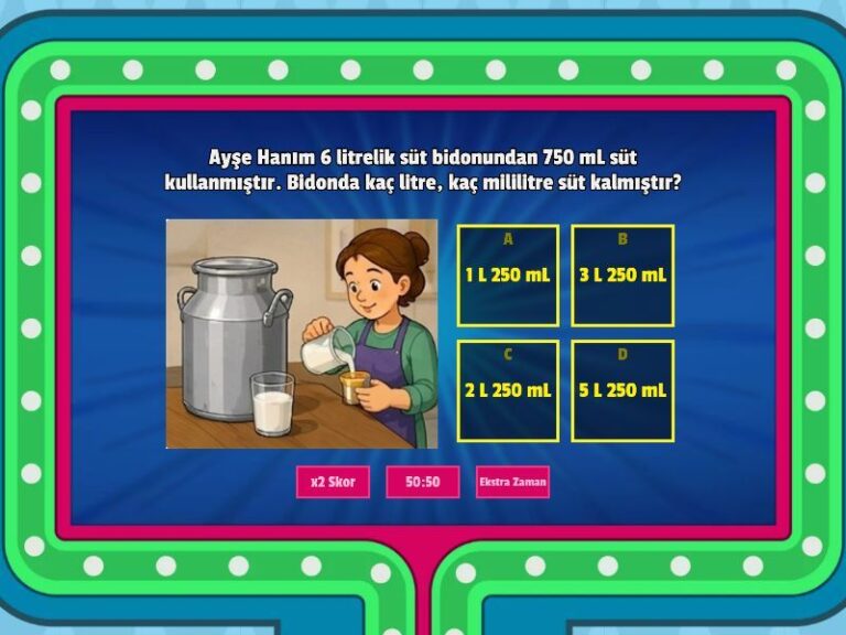 4. Sınıf Sıvı Ölçme Problemleri